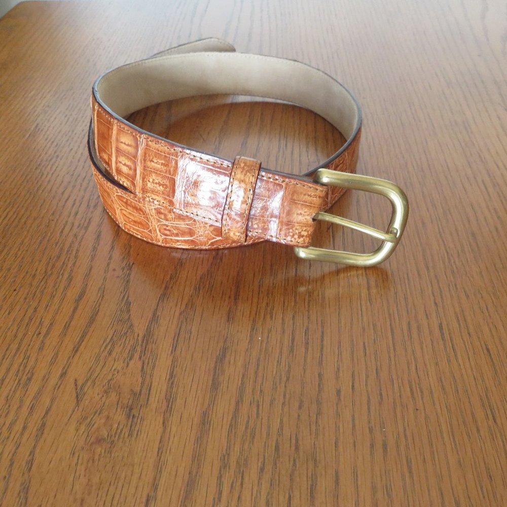 Men's Leather Snake Belt NWOT